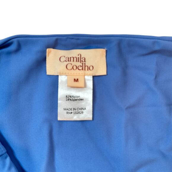 Camila Coelho Paulista One Piece Swimsuit Cutout Sea Breeze Blue NO BELT Medium - Picture 5 of 12